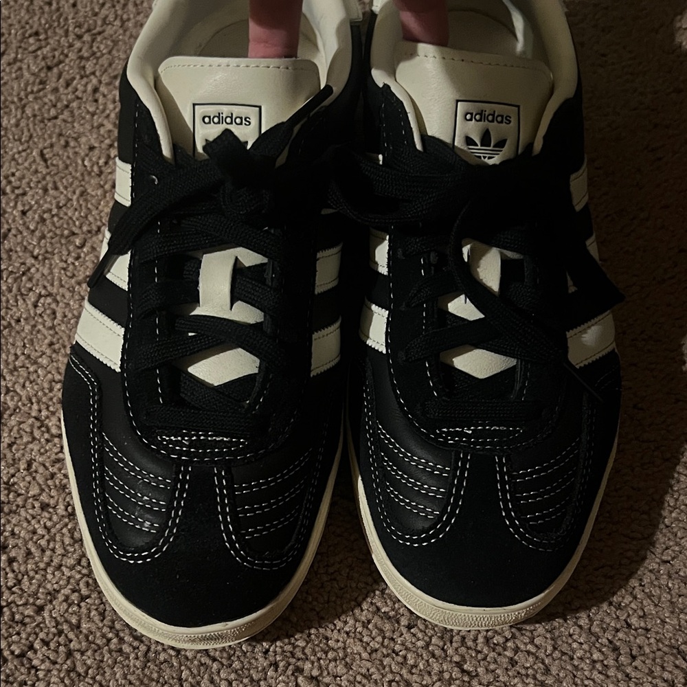 Adidas Gazelle Black and White Athletic Sneakers